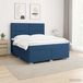Maison Exclusive - Lit boxspring avec matelas et tête de lit, bleu, 140 x 190 cm, rembourré