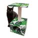 Green Leaves Cave Krabpaal voor katten, met cassette en platform