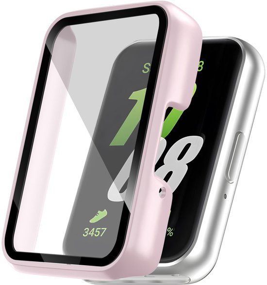 imoshion Ploonk B.V. Screenprotector - Geschikt voor Samsung Galaxy Fit 3 - Full Cover Hard Case / Beschermend Hoesje - Roze