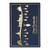 Art ACH001 Nuvo, exclusieve kerstkaarten nr. 6, set van 10 gelijksoortige kaarten, 120 x 170 mm, verguld kerstmotief