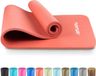 Tunturi NBR Yogamat Antidérapant - Tapis de fitness extra épais et doux - Tapis de sport - 180x60x1,5cm - Incl. application d'entraînement - Or Rose