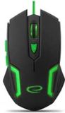 Esperanza MX205 Fighter - Optical Gaming Mouse - 2400 DPI - 6 Buttons - Wired USB - Black/Green