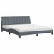 vidaXL Lit avec matelas "Hanko" velours gris foncé 180x200 cm