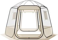 VEVOR Pop-up bubbeltent, 3 x 2,8 m, waterdicht en uv-bestendig, transparant, campingtent, buitentent, koepel, iglootent met ramen, 540° panoramisch uitzicht, voor 4-8 personen, terras, achtertuin