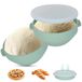 Cozary Pizzaballenbox met deksel, 2 stuks, pizzadeeg, fermentatiebox met meetschaal, doorzichtig deksel, opvouwbaar, geschikt voor magnetrons, diepvriezers en vaatwassers (16,7 x 7 cm)