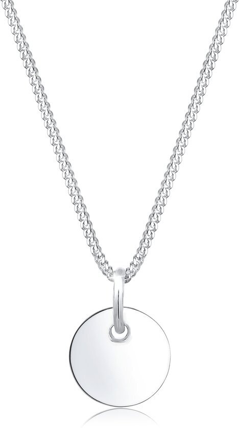 Elli Halsketting Pantserketting Plaatjes Cirkel Geo Basic 925 Sterling Zilver