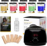 Bolusso Ontharing Set - Wax Apparaat met 1000 Gram Wax beans - 5 Soorten Wax Bonen - 50 Wax Staafjes - Gratis Afterwax - NIEUW model - Wax Heater - Ontharingsapparaat - Unisex Ontharingsset - Wax starterskit