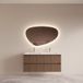 Boss & Wessing BWS Badmeubelset Riga Met Asia Wastafel Wit 120 cm Donker Eiken Japandi