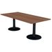 Quadrifoglio Table de réunion plateau rectangulaire 210x100 cm, 2 pieds