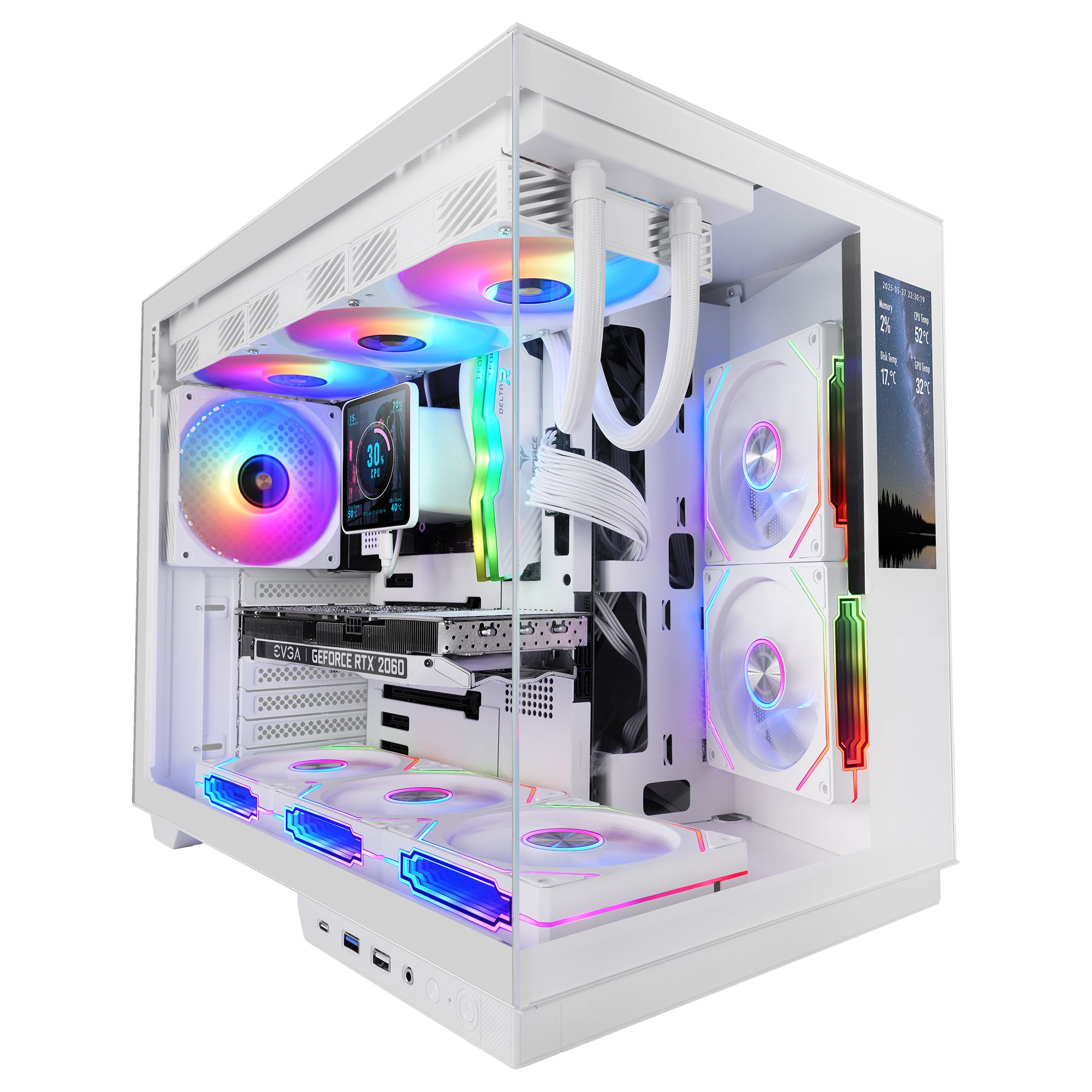 Mars Gaming MCMIRAGEW computerbehuizing Midi Tower Wit