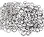 100 jeux d'œillets en cuivre avec strass, 6 mm, argenté, pour cuir et toile