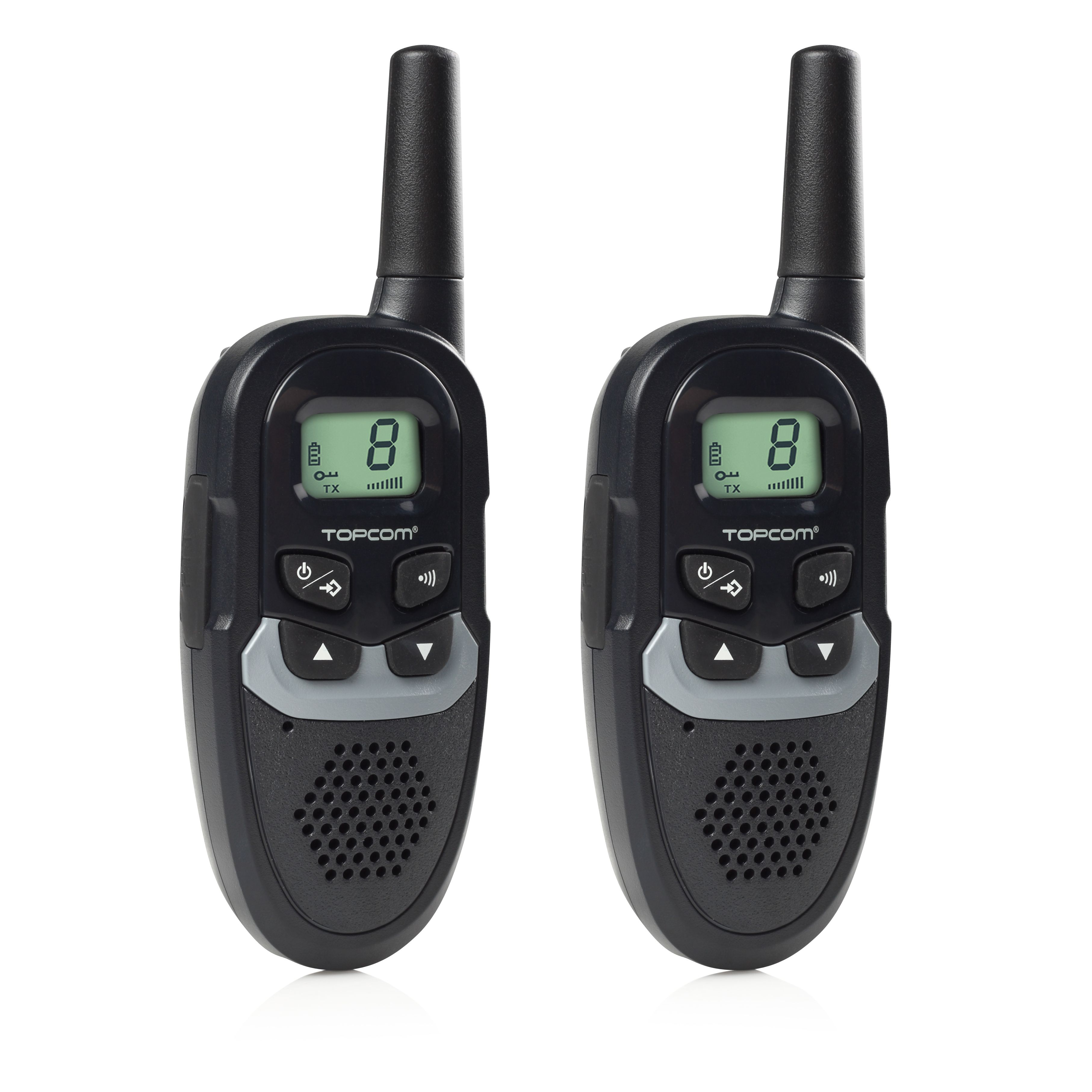Topcom RC-6410 Walkie Talkie - 8 Kanaals - 6000m Bereik - Zwart