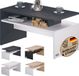 Casaria Salontafel – Opbervak 95x55x50cm Krasbestendig – Wit Zwart