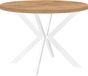 Table à manger "ENDIK" blanc, 100/200 cm extensible, chêne "Craft Gold" avec piètement en métal – Industriel, style Loft