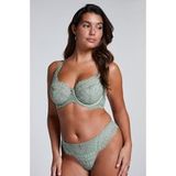 Hunkemöller Dames Lingerie String Daisy - Groen - maat XL