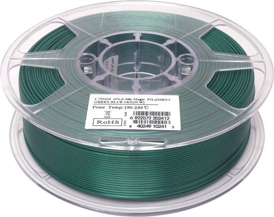 eSun ePLA-Silk Magic 3D Printer Filament - 1.75mm - Green Blue - 1kg