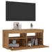 Maison Exclusive - Meuble TV avec éclairage LED, chêne artisanal, 90x35x40 cm