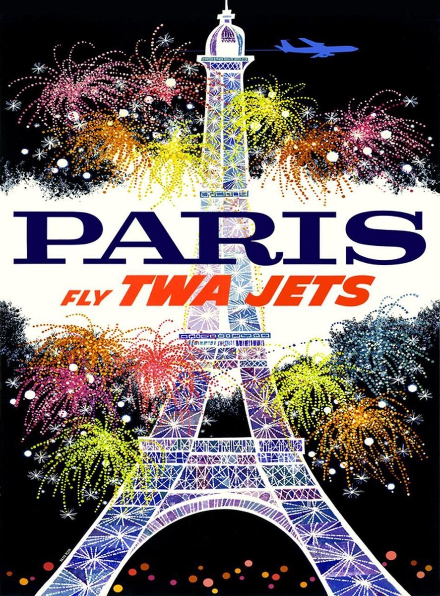 The New York Puzzle Company New York Puzzle Company – Fly TWA Jets Paris – 1000-Delige Puzzel