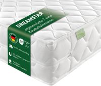 DREAMSTAR Ergo Flex XXL Duo matelas orthopédique en mousse à froid avec 7 zones, 22 cm de haut, certifié Öko-Tex, fermeté 2 et 3, 90 x 200 cm