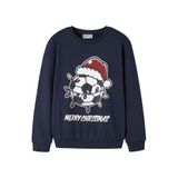 NAME IT KIDS sweater met print - donkerblauw