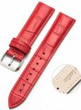 By Qubix - Crocodile leren bandje - Rood - Geschikt voor Xiaomi Mi Watch / Geschikt voor Xiaomi Watch 2 / Geschikt voor Xiaomi Watch S1 / S2 / S3 / S4 (47mm)