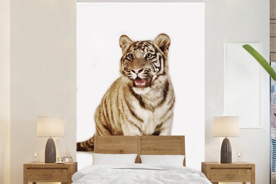 Nr1Wallpaper Behang - Fotobehang Welp - Dier - Tijger - Breedte 180 cm x hoogte 280 cm