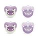 NUK First Choice Classic Tétines jour et nuit | 6-18 mois | Sucettes orthodontiques phosphorescentes | 95% d’acceptation par les bébés | Assorti | Lot de 4