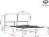 vidaXL Bedframe met gestoffeerd hoofdbord Whitewash en taupe