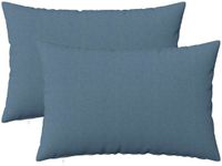 vidaXL - Kussensloop - 2 stuks - HEERLEN - Jeans Blauw - 50 x 80 cm - Katoensatijn