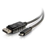 C2G 1,8m USB-C naar DisplayPort™-adapterkabel 4K 30Hz - zwart