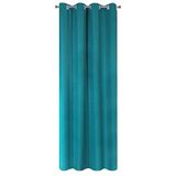 Eurofirany Gordijn glad, jacquard, gestructureerd, trendy, oogjes, elegant, hoogwaardig, glamour, slaapkamer, woonkamer, turquoise, 135 x 250 cm