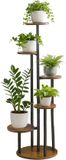 Merkloos Relaxdays Plantenstandaard binnen - 118,5 x 58 x 58 cm - tot 25 kg - industrieel