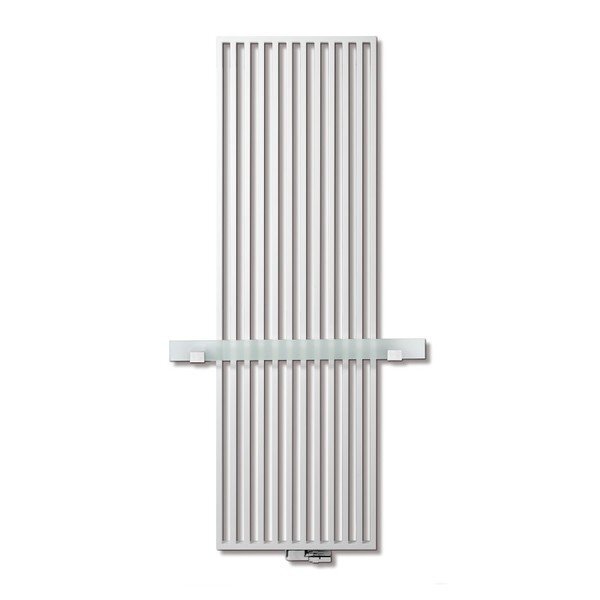 Vasco Arche VVB designradiator met verticale buizen + vaste handdoekb 470x2200mm 1279 watt antraciet 111170470220011880301-0000