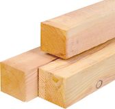 Merkloos Douglas paal 120 x 120 | 12.0x12.0x500cm fijnbezaagd