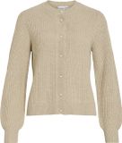 Vila Vest Vicutie O-neck L/s Knit Cardigan/pb 14117469 Natural Melange/gold Glitter Dames Maat - M