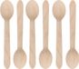 Depa BBQ/verjaardag/camping cuillères - 40x - bois - 16 cm - éco-responsable/compostable - jetable