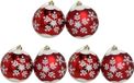 Gerimport Kerstballen - Rood - Kunststof - 6 stuks