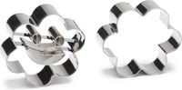 Patisse uitsteekvormen Bloem 6 cm RVS zilver 2-delig