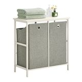 SoBuy BZR57-W Badkamermeubel - Wit Houten Composiet met Legplank