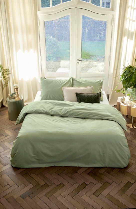 Walra Sweet Softy Dekbedovertrek - Lits-jumeaux (240x220) - Groen - 100% Katoen