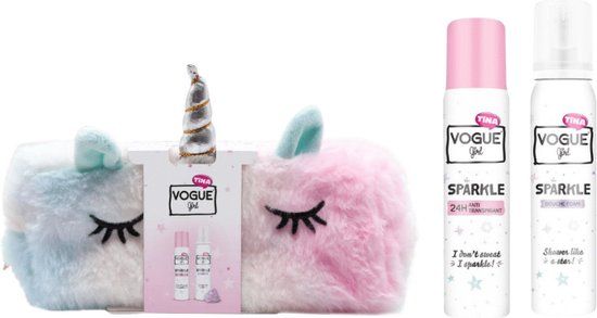 Vogue Girl Sparkle Geschenkset - Unicorn Toilettasje - 200 ml - Meisjes