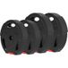 Kit de poids en polypropylène et sable, 2 disques de 7,5 kg et 2 de 5 kg, Ø30x5,5 cm et Ø27x4,5 cm, noir