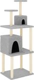 vidaXL Arbre à chat avec poteaux à gratter en sisal 167 cm gris clair