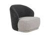 Fauteuil cosy bicolore polyester bois pin