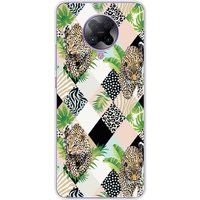 Xiaomi Poco F2 Pro bedrukt siliconen hoesje leopard losange