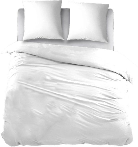 Snoozing Two Tone Dekbedovertrek Lits-jumeaux 240x200/220 cm + 2 kussenslopen 60x70 cm - Wit/Wit
