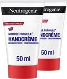 Neutrogena crème pour les mains non parfumée - Formule norvégienne - crème pour les mains nourrissante et protectrice - crème pour les mains pour mains sèches et abîmées - 2 x 50 ml