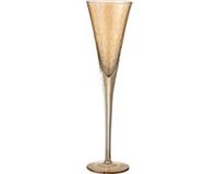 J-Line Champagneglas Oneffen - Glas - Transparant/Amber - 4 stuks