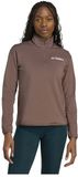 Adidas Terrex Multi Climawarm Tech Fleece Met Halve Rits Bruin L Vrouw