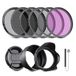 NEEWER 62 mm ND-filterkit en lensaccessoires, ND2 ND4 ND8 UV FLD CPL(Circular Polarizing) filterset met lensdop/tulpvormige zonnekap